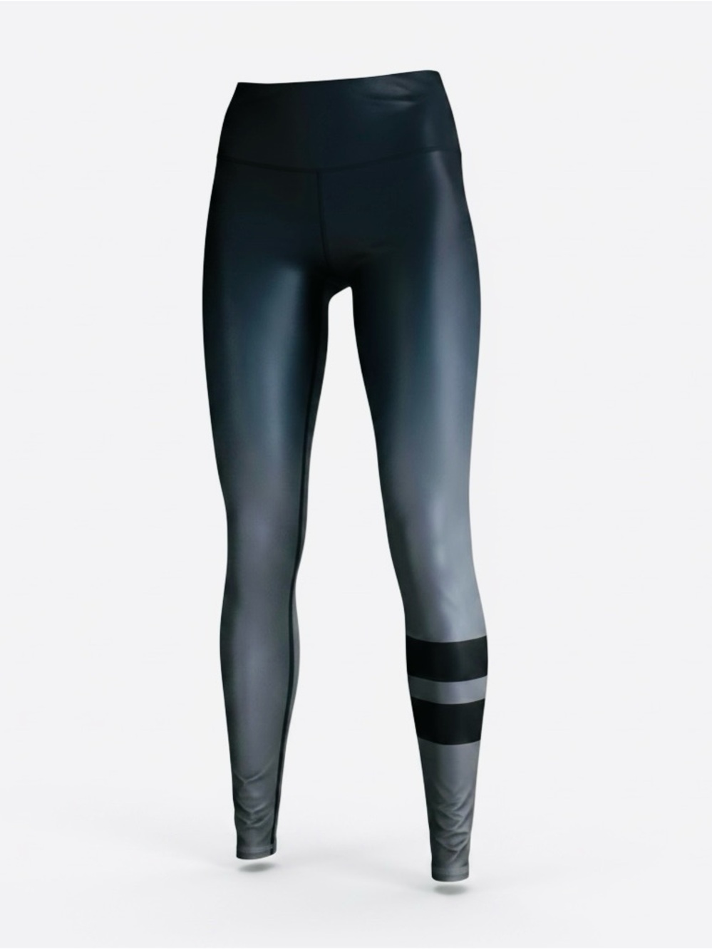 ALO Yoga Black and Charcoal High-Waist Leggings